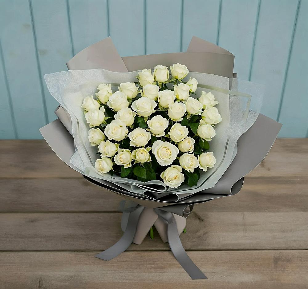 Букет Белоснежная нежность в Кузьмоловском