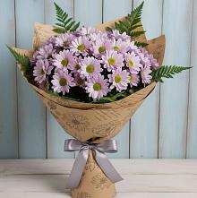 Букет цветов из:  Хризантемы #REPLACE_PRED# Кузьмоловском