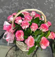 Цветочная композиция из Розы в корзине в Кузьмоловском