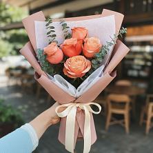 Букет персиковый аромат в Кузьмоловском Букет цветов из: Розы в Кузьмоловском