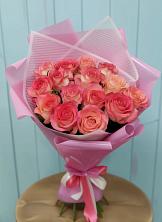 15 Розовых роз Равель в Кузьмоловском Букет 15 Розовых роз Равель в Кузьмоловском